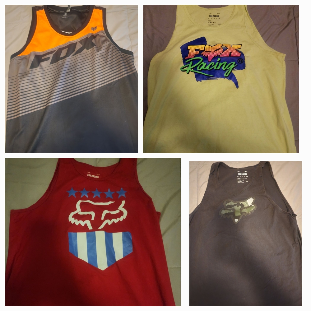 Fox Mens Multicolor Tank Tops - Set of 4